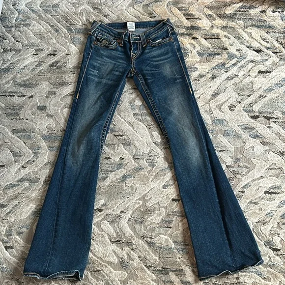 True Religion Blue Flare/boot cut. Size 26  inseam 33” - Picture 4 of 7
